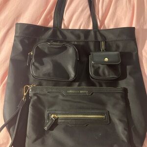 Black Structured Tote Bag